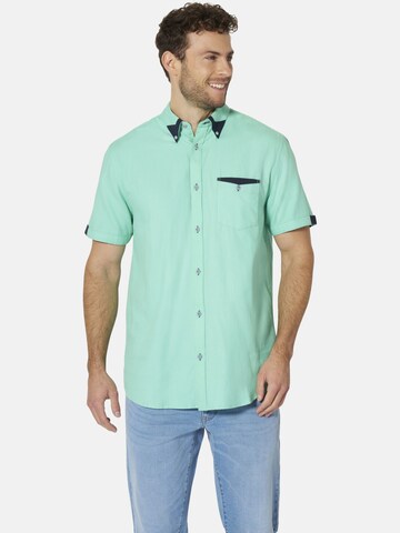 BABISTA Regular fit Button Up Shirt 'Stefzite ' in Green: front