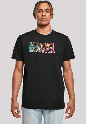 T-Shirt 'Marvel Avengers' F4NT4STIC en noir : devant