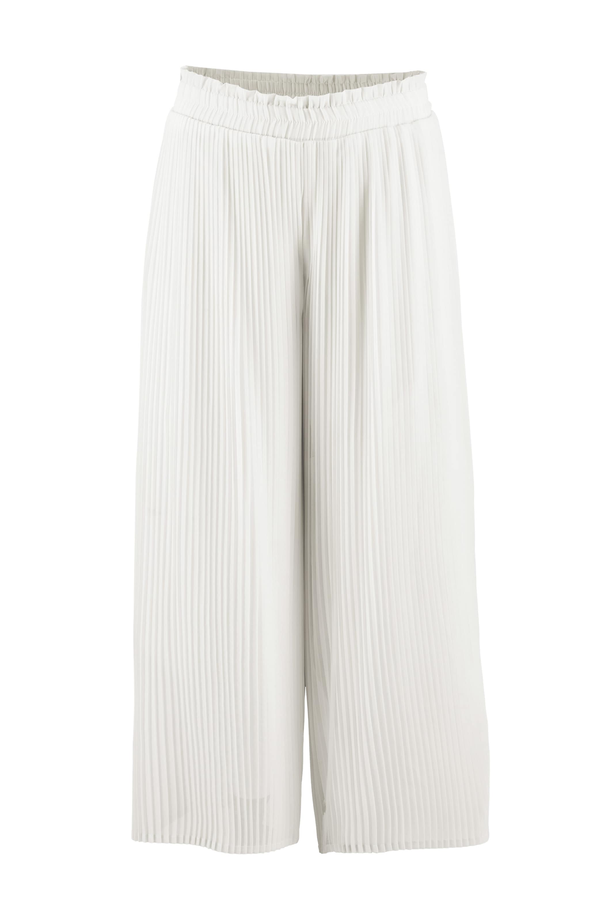 Wide Leg Pantalon happy girls en blanc : devant