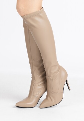 faina Stiefel in Beige