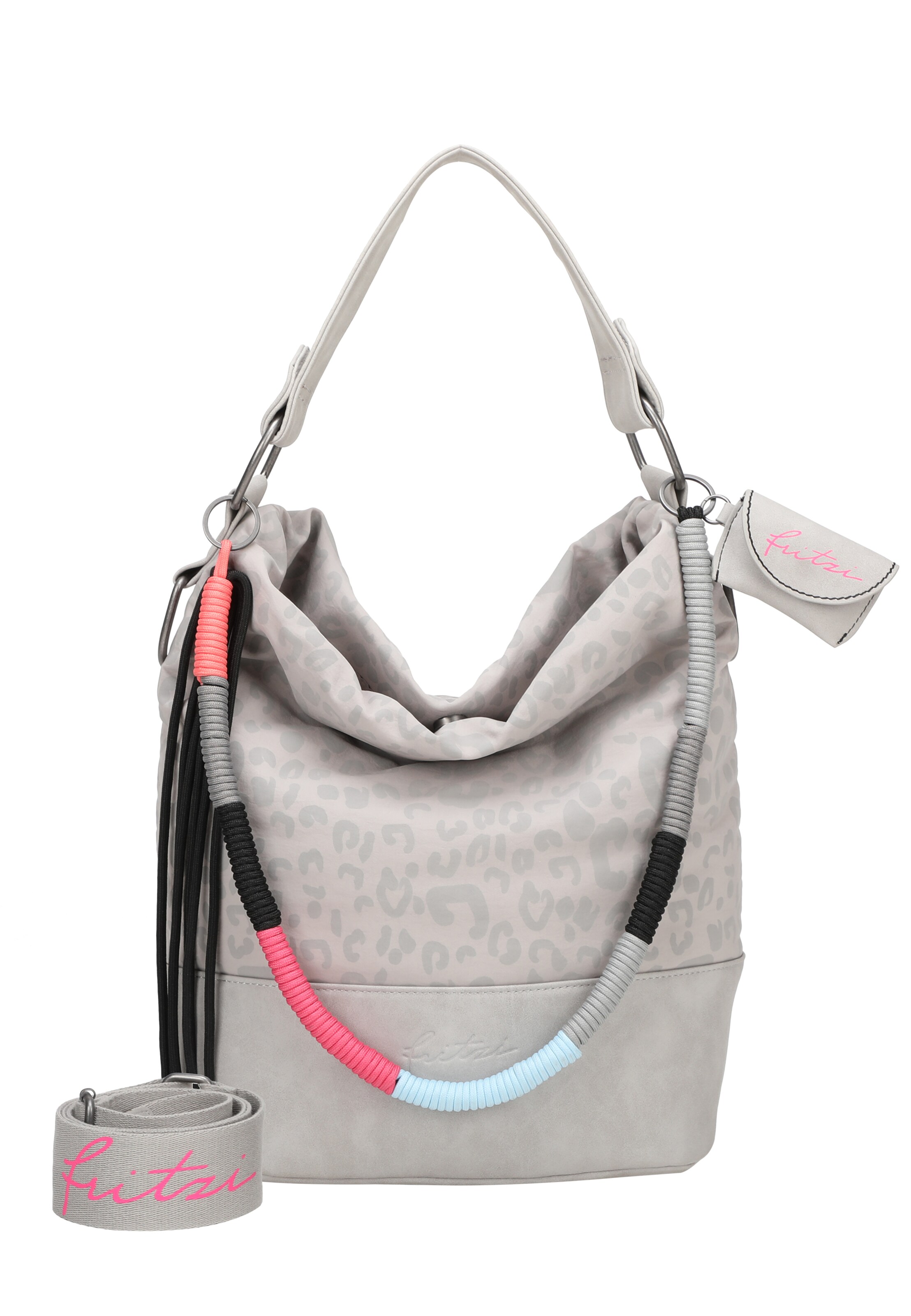 Fritzi aus Preußen Schultertasche 'Olga Limited Leo Rainbow' in Beige: Vorderseite