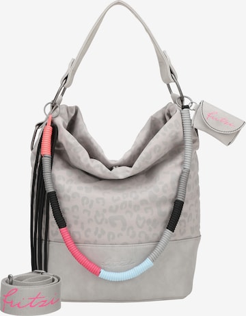 Fritzi aus Preußen Shoulder bag 'Olga Limited Leo Rainbow' in Beige: front