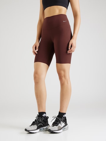 NIKE Skinny Spodnie sportowe 'ZENVY' w kolorze czerwony: przód