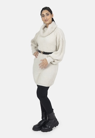 Elara Gebreide jurk in Beige