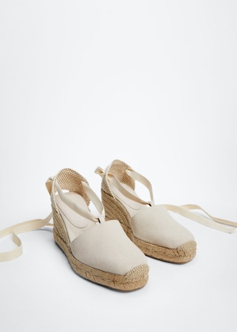 MANGO Slingpumps 'Playa' i beige