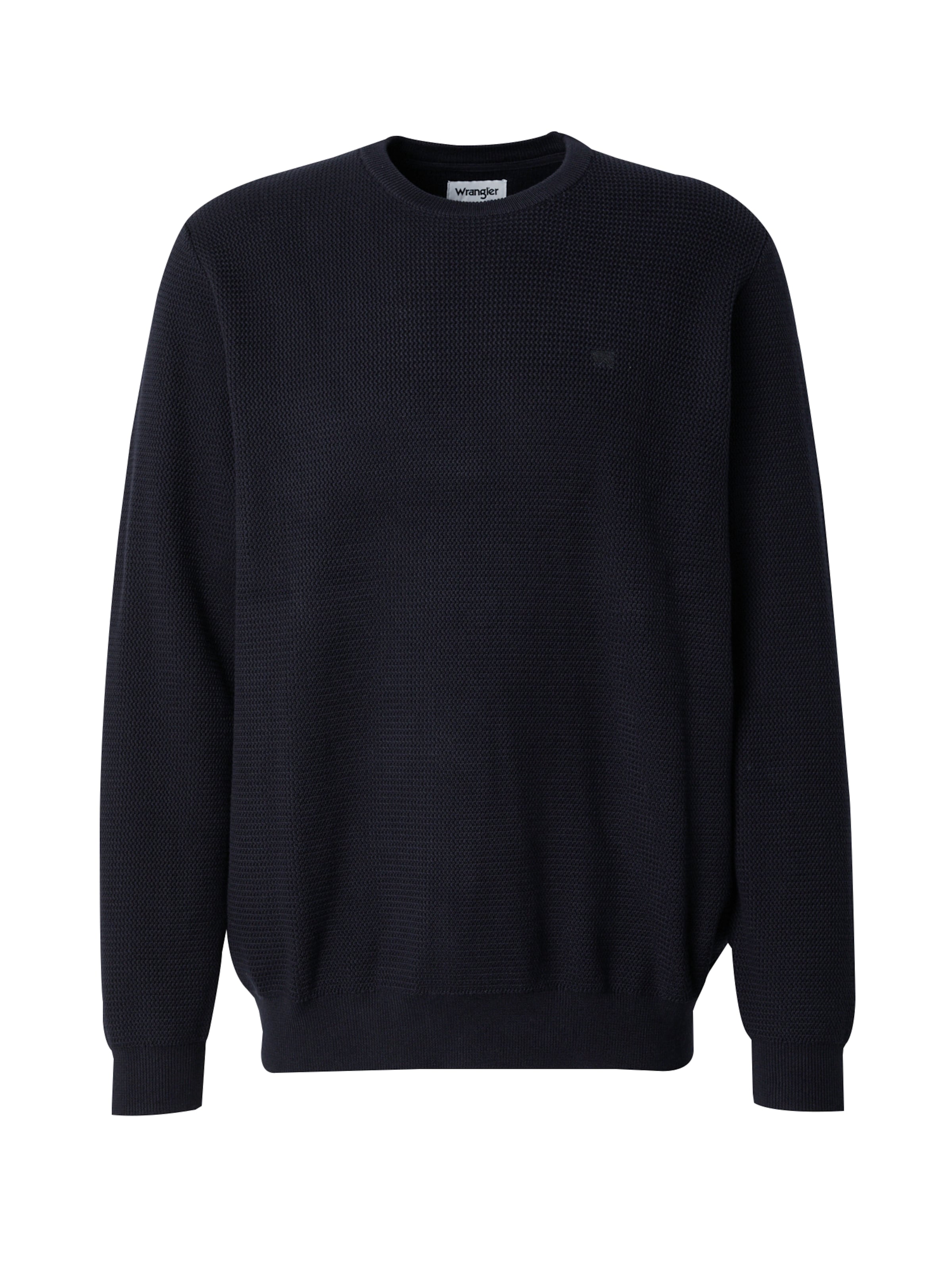 Pulover 'CREWNECK SWEATER' de la WRANGLER pe negru: față