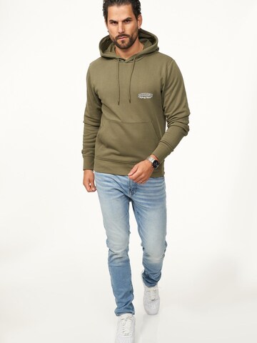 JACK & JONES Sweatshirt 'JJINFINITYHOOD' in Green