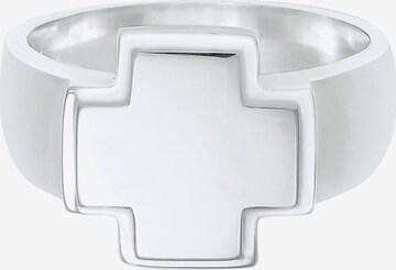 KUZZOI Ring Kreuz, Siegelring in Silber