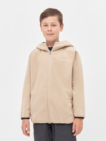 BENCH Fleece jas 'Draken' in Beige: voorkant