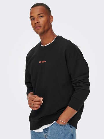 Only & Sons Sweatshirt 'TOBY' in Black: front