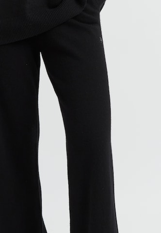 Chinti & Parker Zvonové kalhoty Kalhoty 'Pure Cashmere' – černá