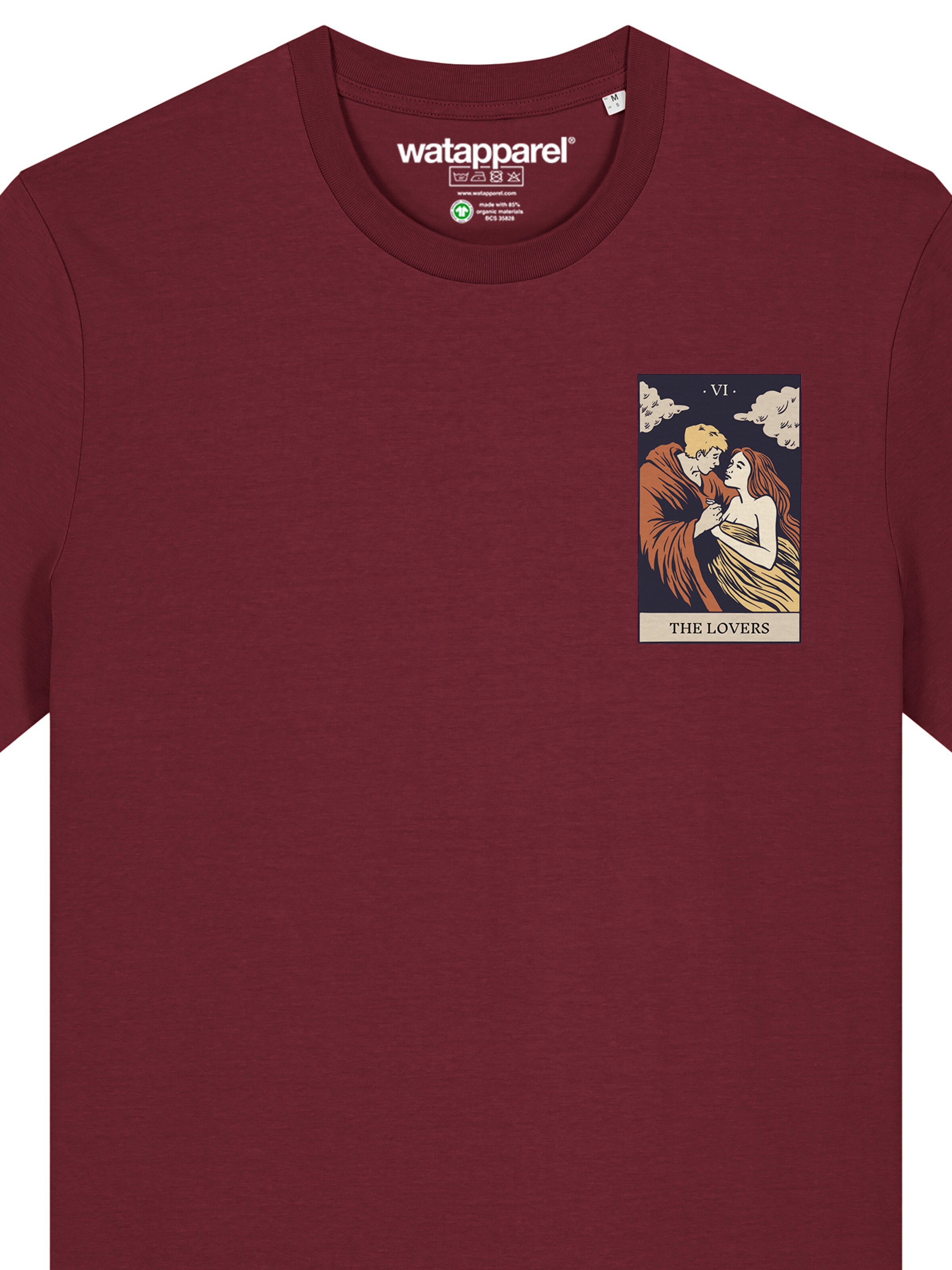 Maglietta 'Tarot The Lovers' di Watapparel in rosso