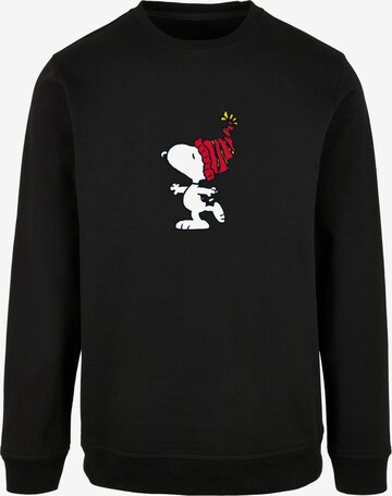 Merchcode Sweatshirt 'Peanuts Snoopy' in Black: front