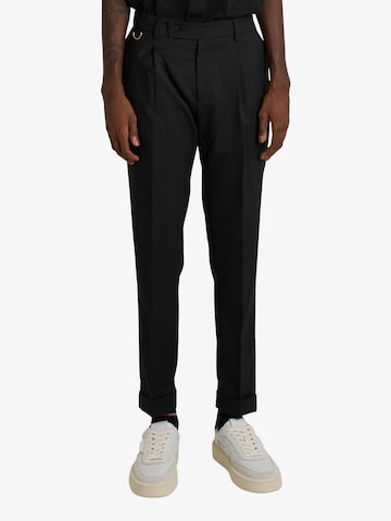 LOW BRAND Slimfit Pantalon in Zwart: voorkant