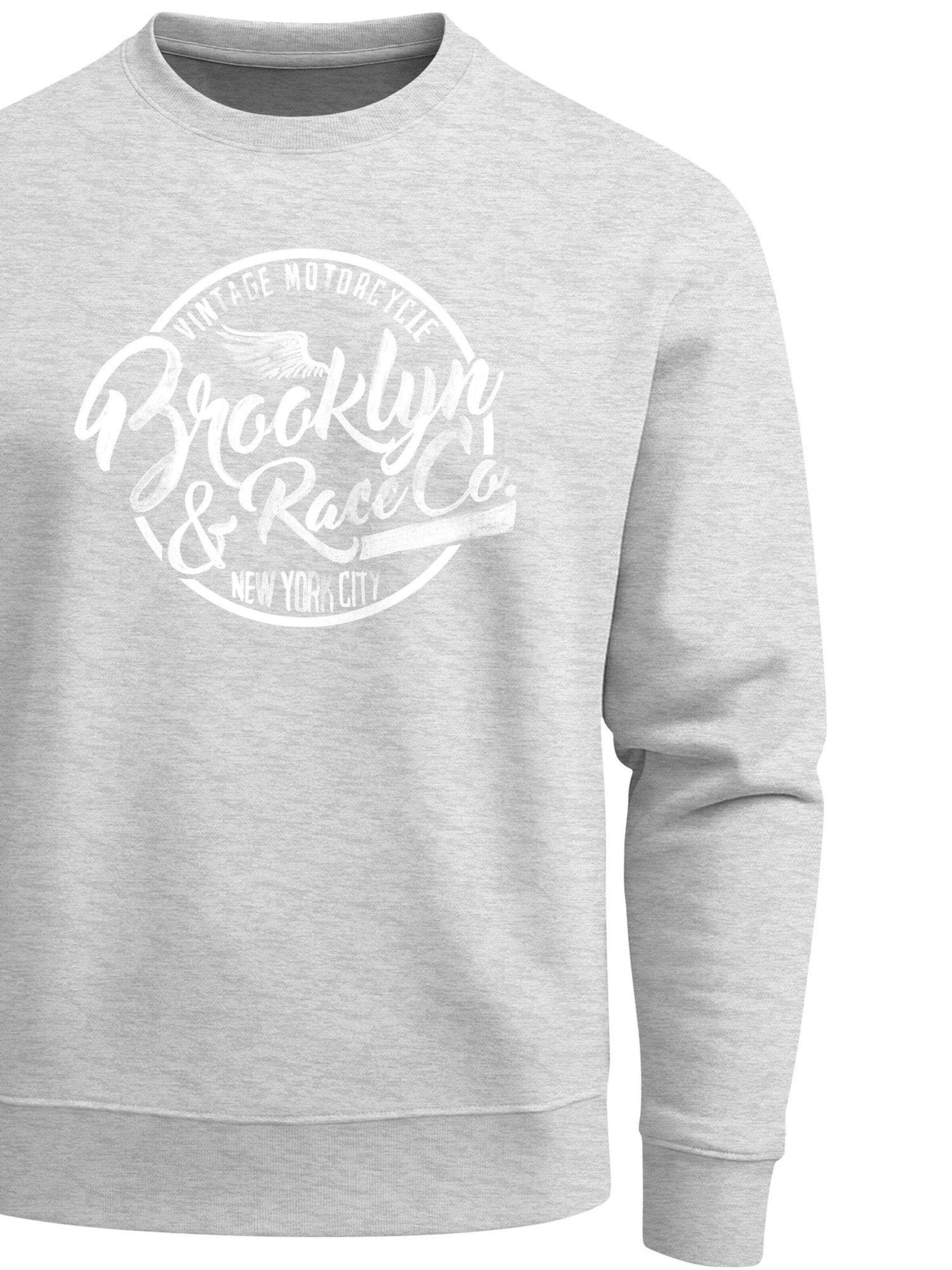 Neverless Sweatshirt 'Brooklyn Race'‌‌ in Grau