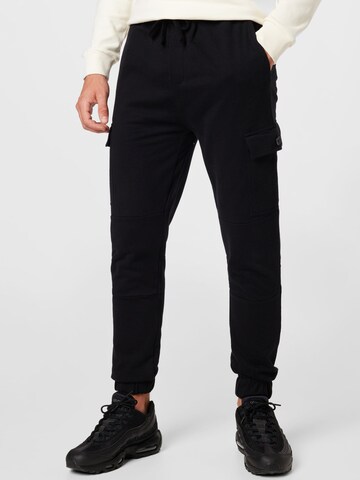 Key Largo Tapered Cargo trousers 'Result' in Black: front