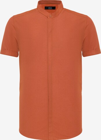 Coupe slim Chemise Antioch en orange : devant