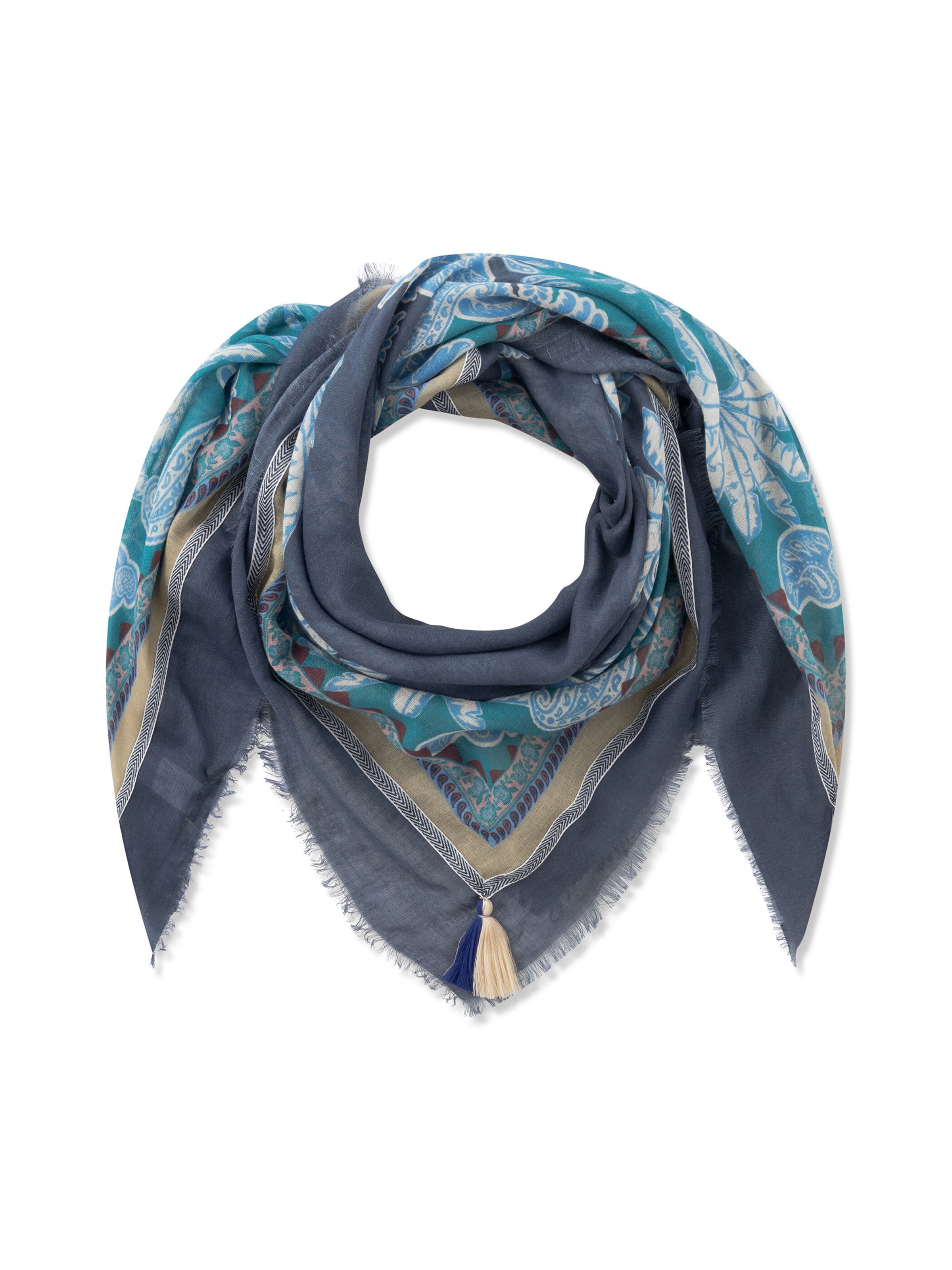 Foulard CODELLO en bleu : devant