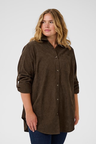 KAFFE CURVE Bluse 'Verana' in Braun: Vorderseite