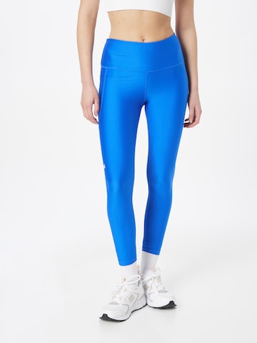 UNDER ARMOUR Skinny Workout Pants in Blue: front