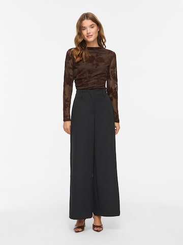 VILA Wide Leg Bukser 'VIFrimo' i sort