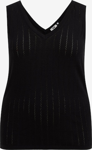 WE Fashion - Top de punto en negro: frente