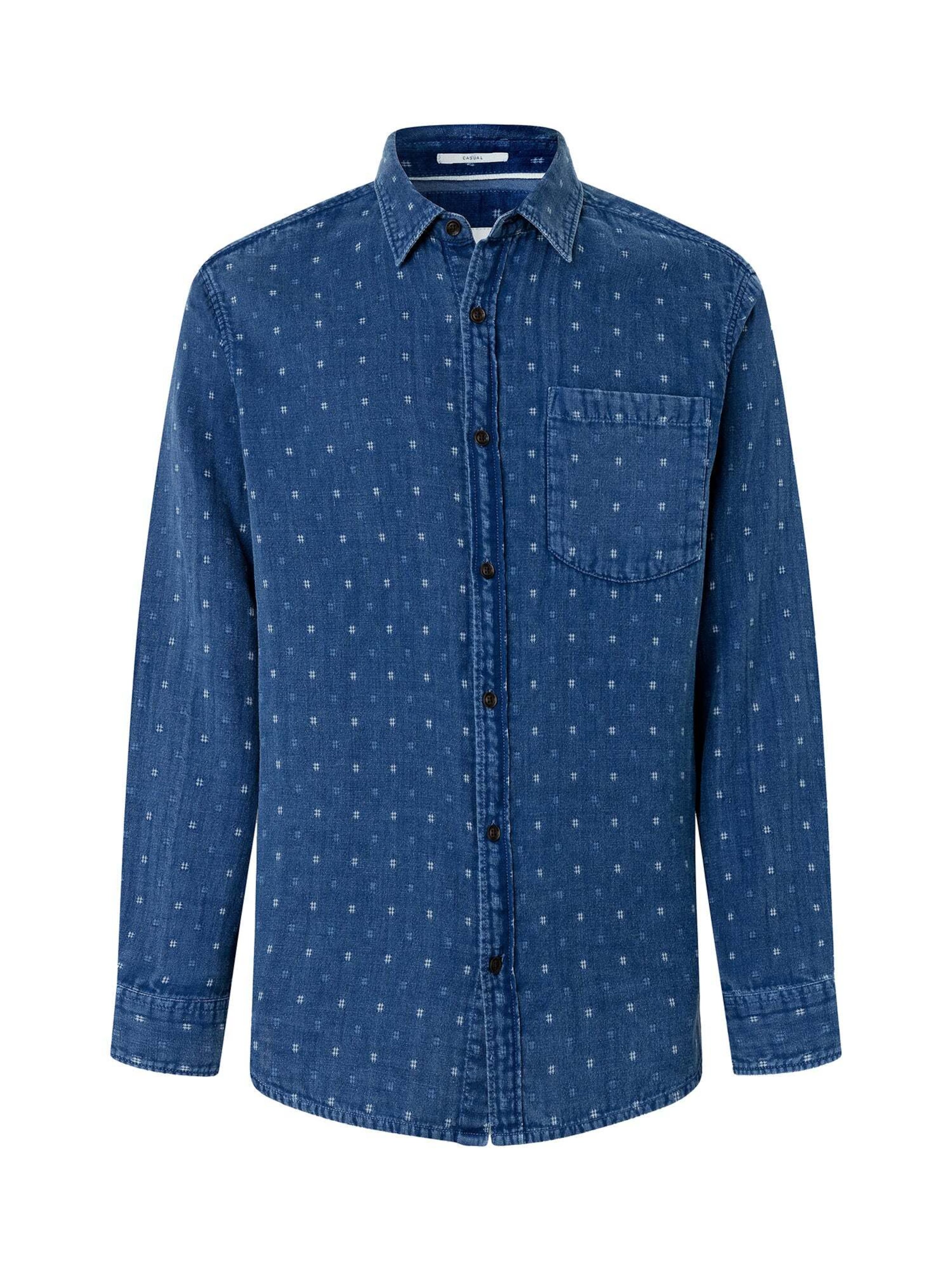 Pepe Jeans - Ajuste regular Camisa 'Ronald' en azul: frente