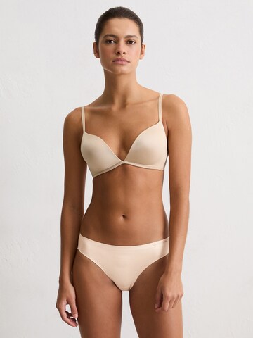 Marc O'Polo Slip ' Shiny Second Skin ' in Beige: voorkant
