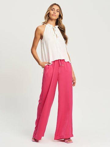 Wide leg Pantaloni 'VERA' de la Tussah pe roz