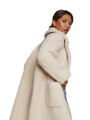 Chi Chi London Winter Coat in Beige