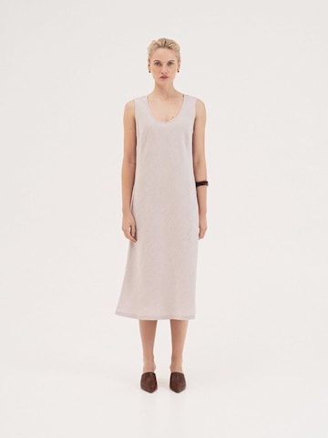 Robe d’été 'Ines' AmourLinen en beige : devant