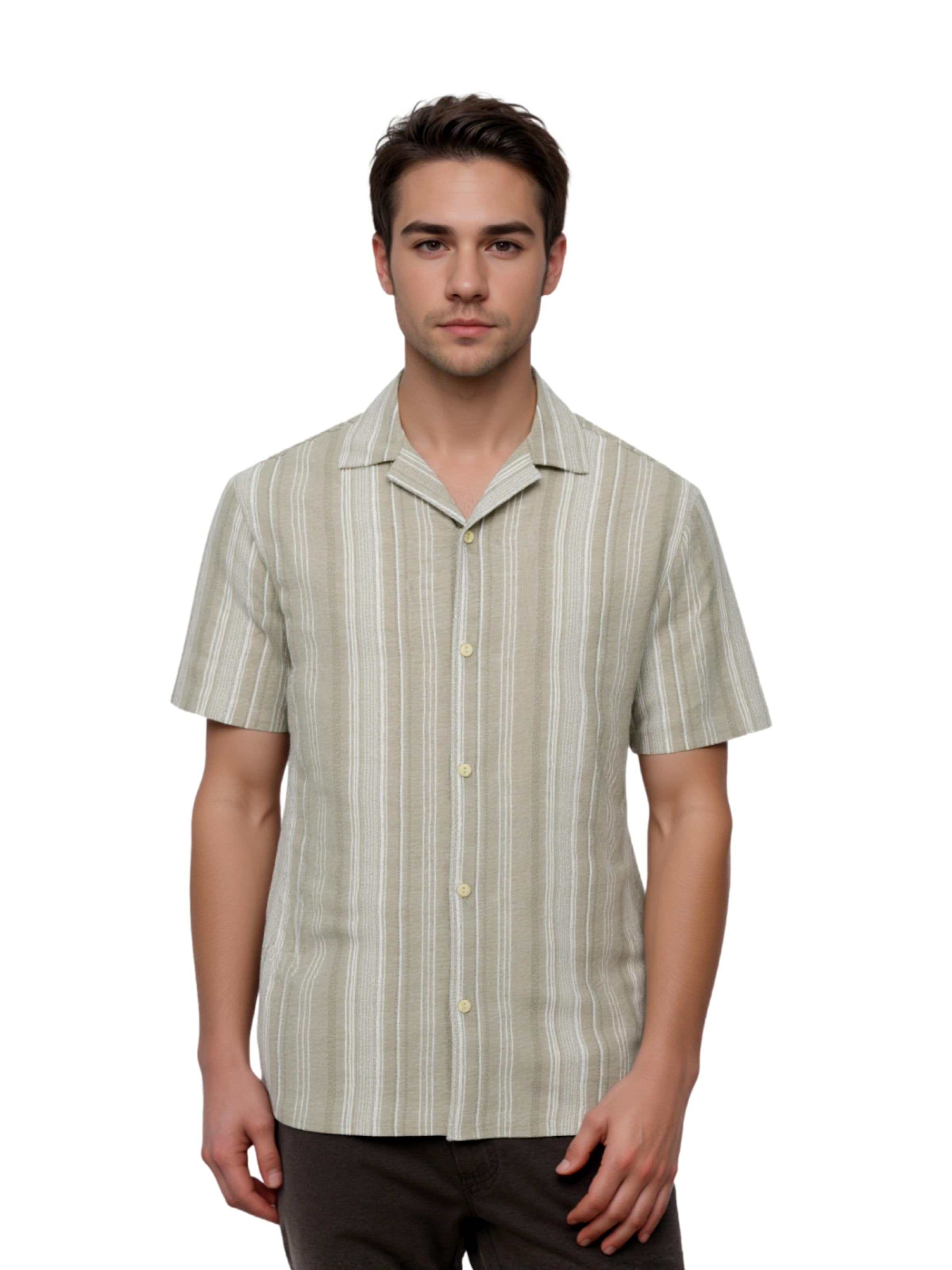 Fit confort Chemise 'Summer' JACK & JONES en beige : devant
