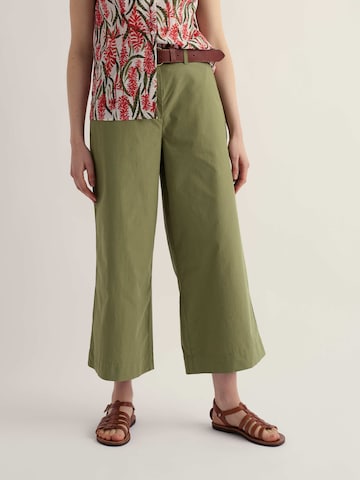 Wide leg Pantaloni di Seasalt Cornwall in verde: frontale