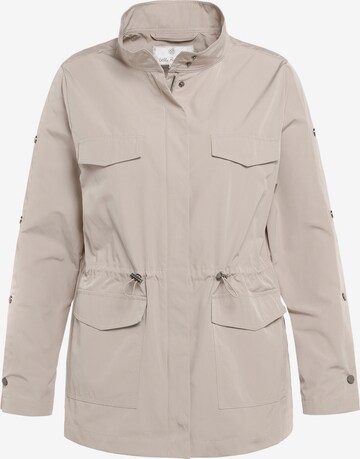 Ulla Popken Between-Seasons Parka in Beige: front