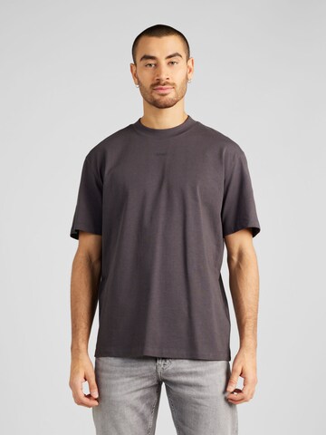 HUGO T-shirt 'Dapolino' i grå: framsida