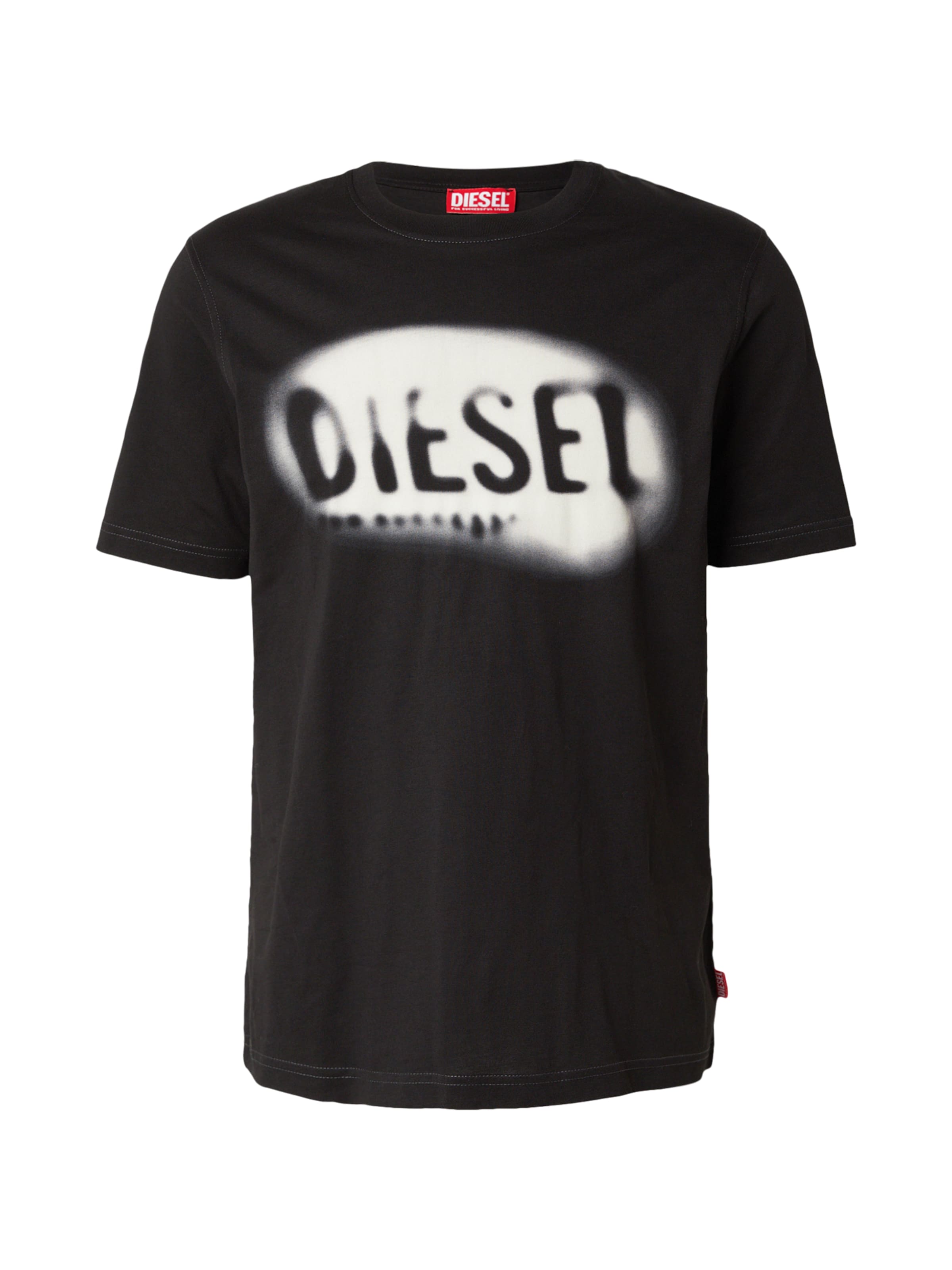 DIESEL - Camiseta 'T-ADJUST-V2' en negro: frente