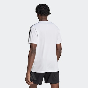 ADIDAS PERFORMANCE Функционална тениска 'Train Essentials 3-Stripes ' в бяло
