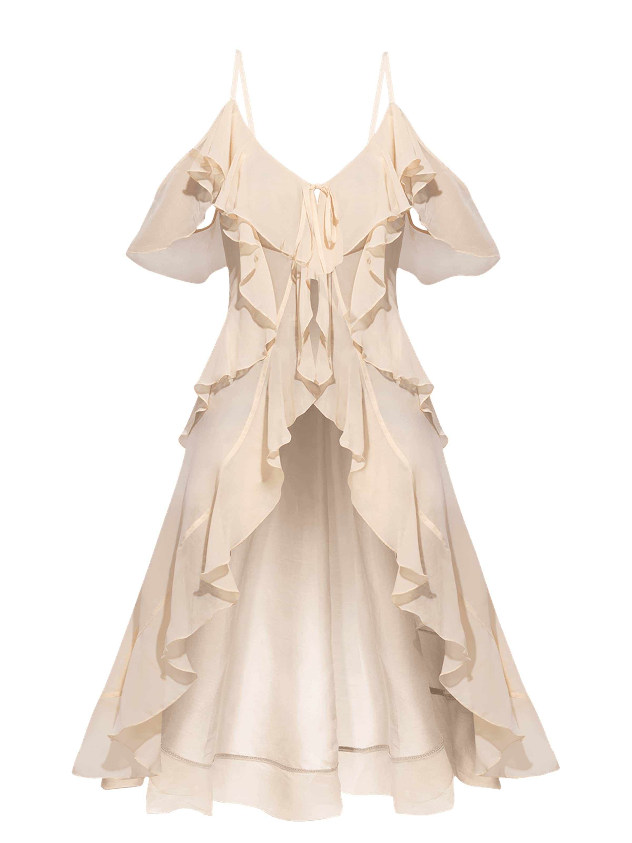 JIORO Tunika 'ESSENTIALS'‌‌ in Beige: Vorderseite