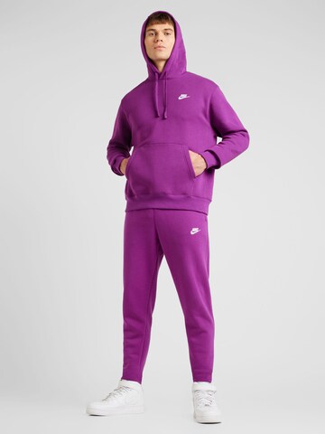 Nike Sportswear Rovný strih Mikina 'Club Fleece' - Fialová