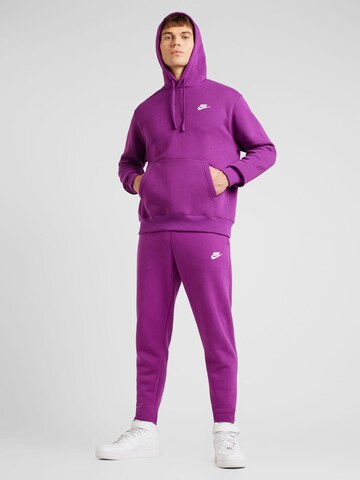 Nike Sportswear - Regular Fit Sweatshirt 'Club Fleece' em roxo