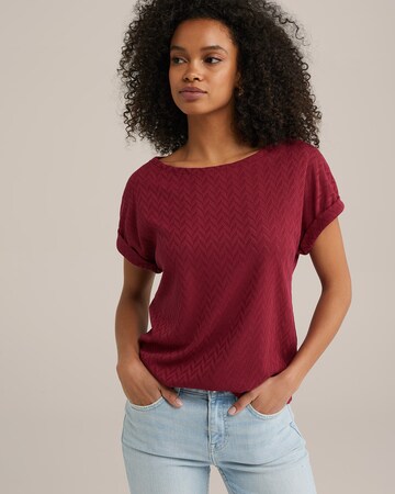 T-shirt WE Fashion en rouge : devant