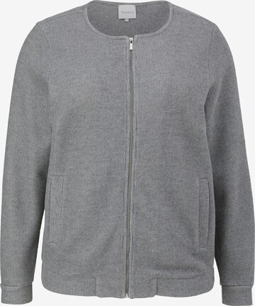 TRIANGLE Zip-Up Hoodie in Grey: front