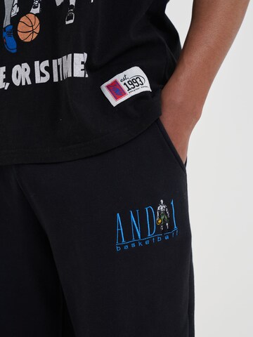 Effilé Pantalon AND1 en noir