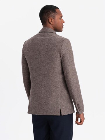 Coupe regular Veste de costume Ombre en marron