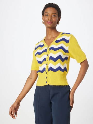 Louche Knit cardigan 'JEANIE' in Yellow: front