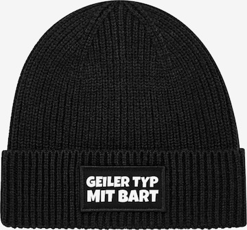 Youth Designz Beanie 'Geiler Typ mit Bart' in Black: front