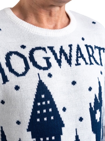 Harry Potter Pullover 'Weihnachtspullover Hogwarts' in Weiß