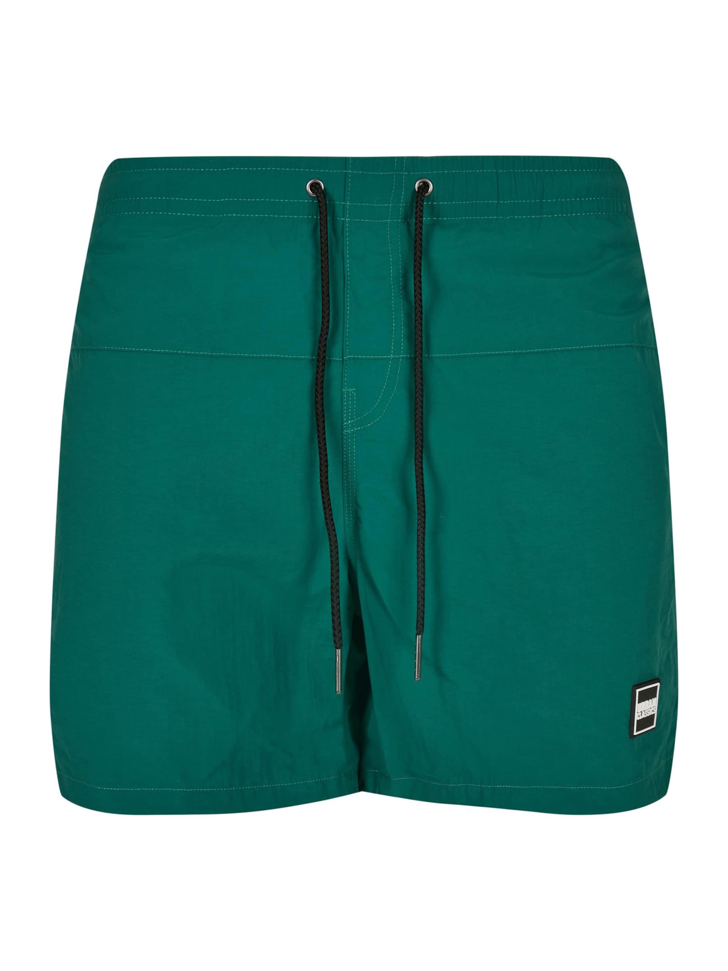 Urban Classics Plavecké šortky – zelená: přední strana
