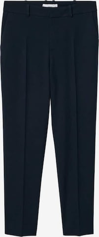 MANGO Slim fit Pleated Pants 'Boreal' in Blue: front