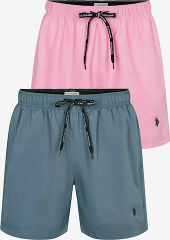 U.S. POLO ASSN. Zwemshorts ' UMAza ' in Blauw: voorkant
